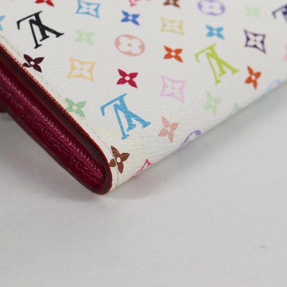 LOUIS VUITTON Multicolor Portefeuille Sarah Wallet White M60667 Auth 141191V - Picture 4 of 16